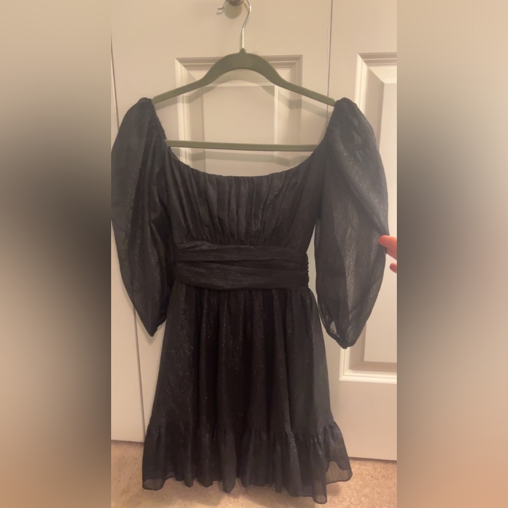 XS black sparkle dress